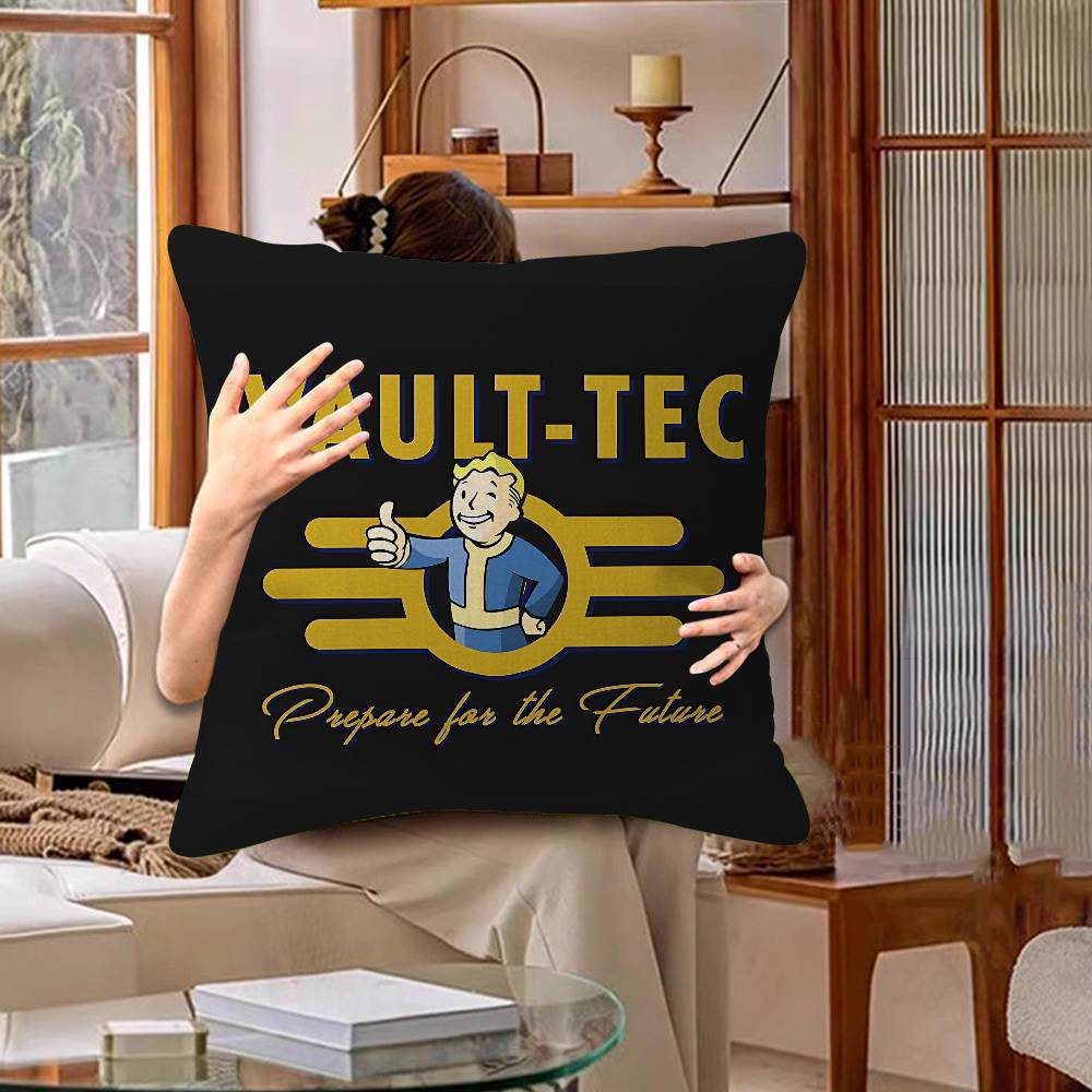 Game FFallouts Pillow Covers Cartoon Sofa Decorative Home Doublesided Printing Short Plush Cute Cushion Cover