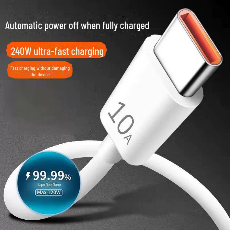 Универсальный кабель Type-C: Быстрая зарядка 5А/6А для устройств Huawei, Xiaomi, Oppo, Android.