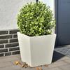 VidaXL Planters 2 Pcs White 40x40x40 Cm Steel, Outdoor Planter, Flower Box, Garden Box, Planter 851055