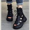 Fashion New Summer Hollowed-out Breathable Thin Roman Sandals Women High-heeled Platform Sandals Wedge Platform Gladiator Shoes