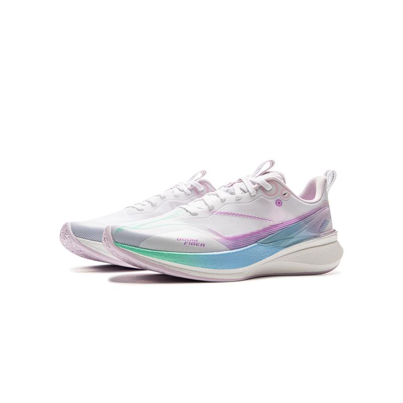 Li Ning Детские Rabbit 8 Pro Простые Универсальные Нескользящие Износостойкие Низкие Кроссовки для Бега Мужские Кроссовки для Бега Белый Фиолетовый YKFV128-2