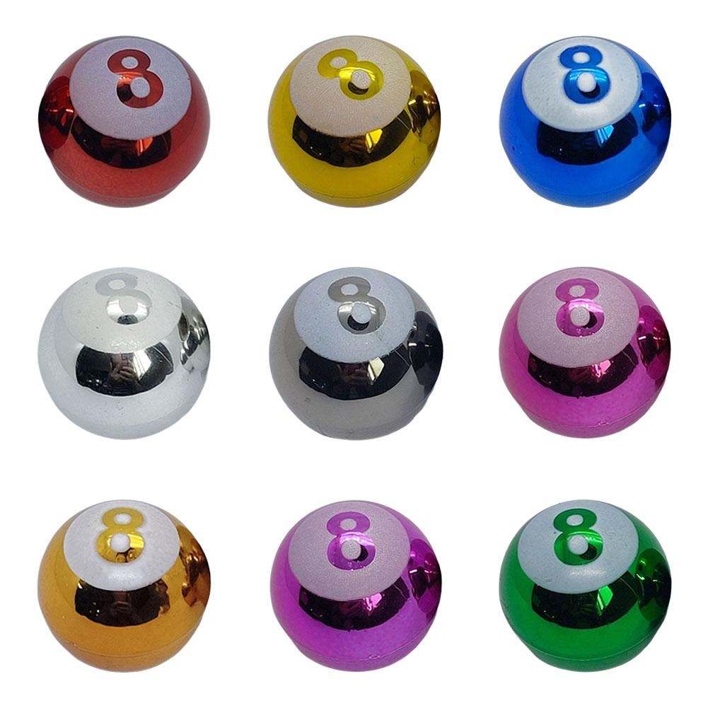 4pcs Car Wheel Tire Valve Core Cap Creative Billiards 8 Wheel Dust Cover Car Truck SUV Motorcycle Bike Accessories