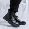 Ботинки Мартин мужские в британском стиле новые универсальные кожаные ботинки на высокой платформе средней высоты, рабочие ботинки 22726-R
