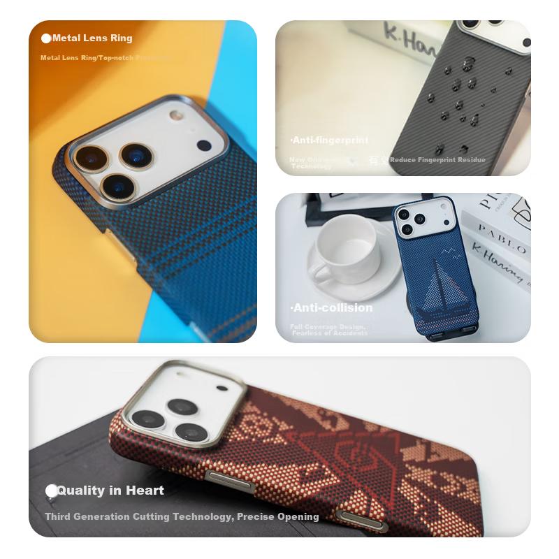 CONGA Kevlar Aramid Fiber Full Protection Case for Apple iPhone 17 Pro