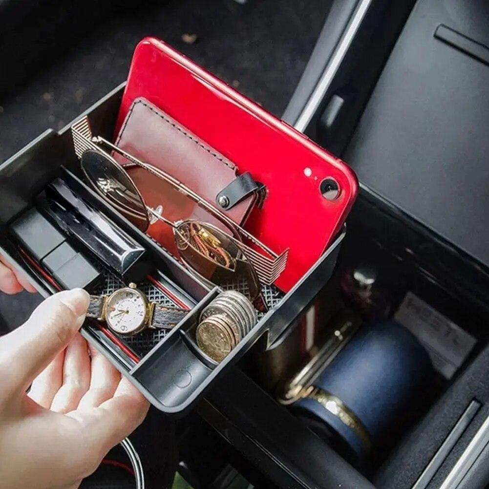 Центральный подлокотник автомобиля для Tesla Model 3 2017 2018 2019 2020, ящик для хранения, перчаточный ящик, автоаксессуары, нескользящий