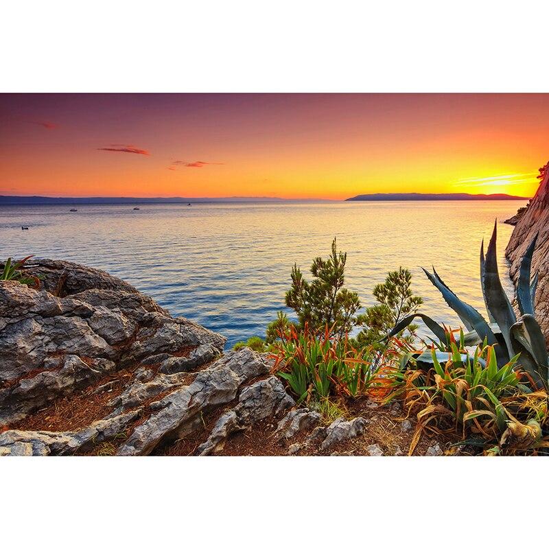 DIY 5D алмазная живопись закат пляж Алмазная вышивка вид на море вышивка крестом полная круглая дрель искусство домашний декор ручной подарок