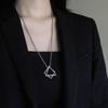 Геометрическая форма Треугольный кулон Ожерелье Хип-хоп Стиль Серебряный Цвет Ключица Цепь Для Мужчин Женщин Ювелирные Изделия Подарок На Вечеринку