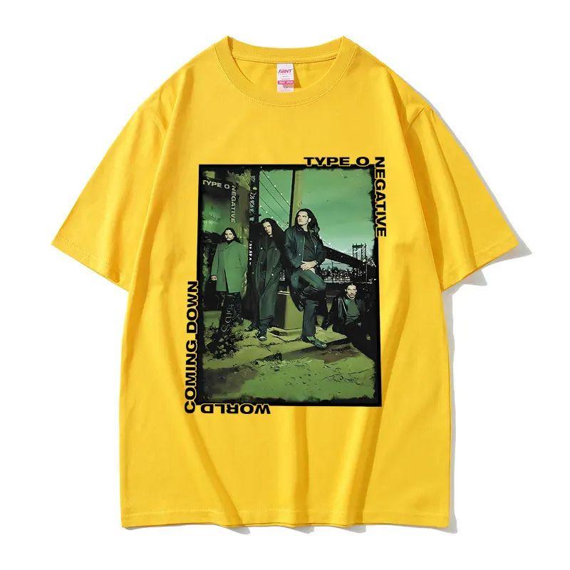 Винтажная Металлическая Готическая Футболка Харадзюку Футболки Типа Рок-Группы Type O Negative Everything Dies World Coming Down Футболки Унисекс