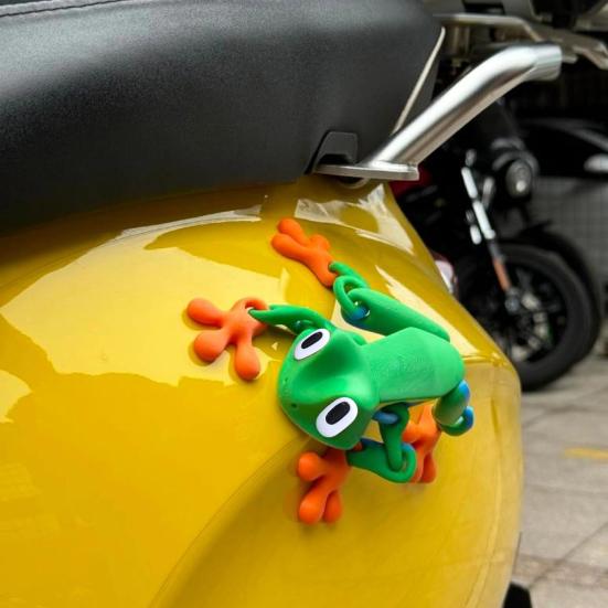 Магнитная 3D-печатная игрушка-лягушка с подвижными суставами Магнит на холодильник в виде лягушки Фигурка животного с шарнирным соединением Украшение для домашнего офиса и монитора компьютера