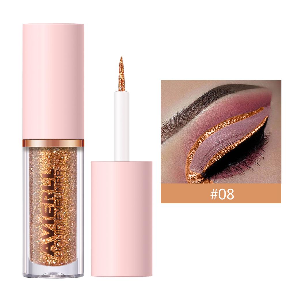 10-цветная сверкающая жидкая подводка для глаз Sparkle Dazzling Eyeshadow Liquid Pearl Brightens Eyeshadow Fine