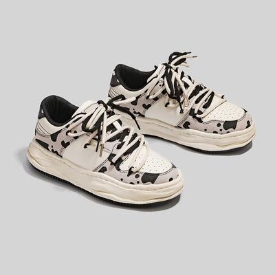 Растворенная обувь спортивная повседневная обувь для скейтборда женская универсальная весенняя новая плоская обувь из коровьей кожи уличная съемка R882