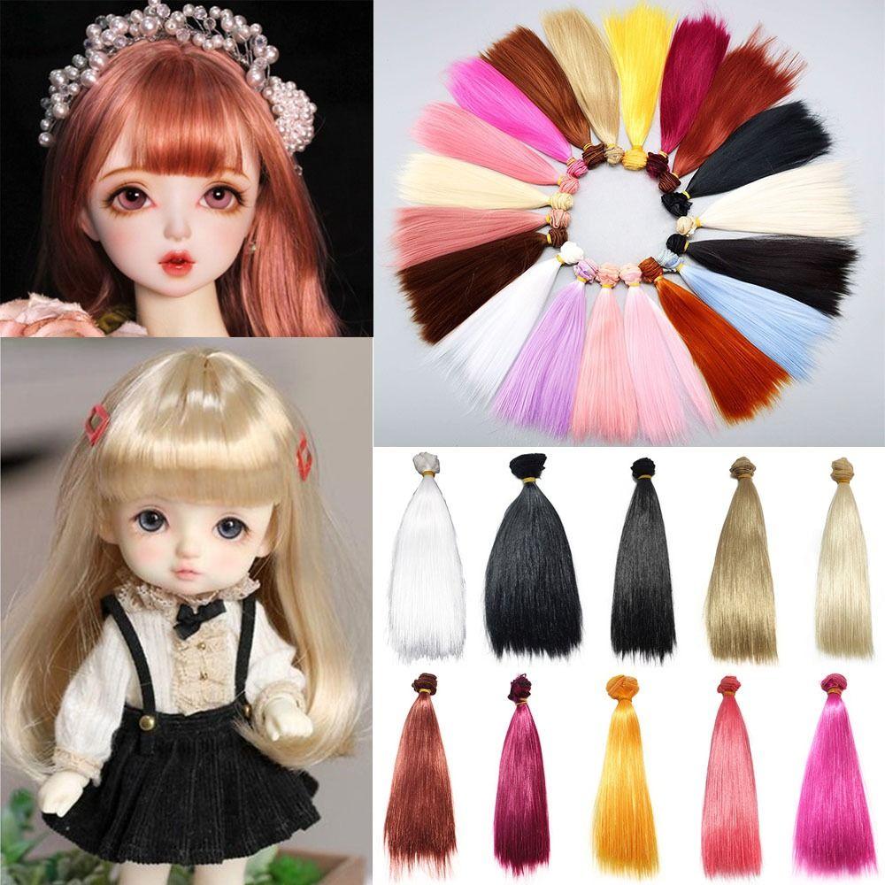 1PC Hot High-temperature Wire Synthetic Fiber Wig Hair Doll Wigs Long Straight DIY Dolls Accessories