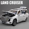 1:24 Модели игрушек Land Cruiser Rav4 Сплав Литой автомобиль Звук Свет Оттягивание Открывающиеся двери Резиновые шины Миниатюрные автомобили Коллекционировать Подарки