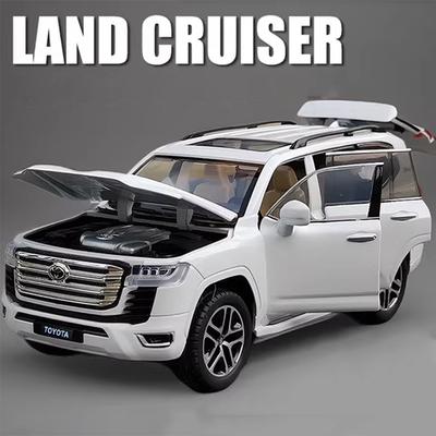1:24 Модели игрушек Land Cruiser Rav4 Сплав Литой автомобиль Звук Свет Оттягивание Открывающиеся двери Резиновые шины Миниатюрные автомобили Коллекционировать Подарки