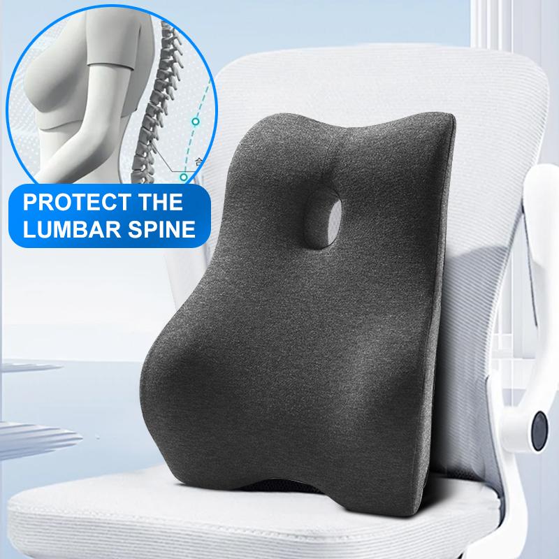 Office Lumbar Pillow Ergonomic Lumbar Support Memory Cotton 4D Curved Lumbar Cushion Car Lumbar Office Comfortable Ergonomic Lum