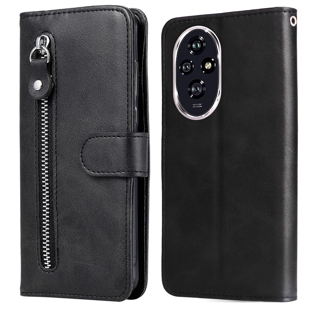 For Honor 200 5G Case Wallet PU Leather Zipper Phone Cover