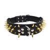 Spiked Studded Leather Collars for Dogs Chain