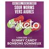 Kiss My Keto Gummy Candies, Sour Worms, 8 Bags, 25 G (0.88 Oz) Each