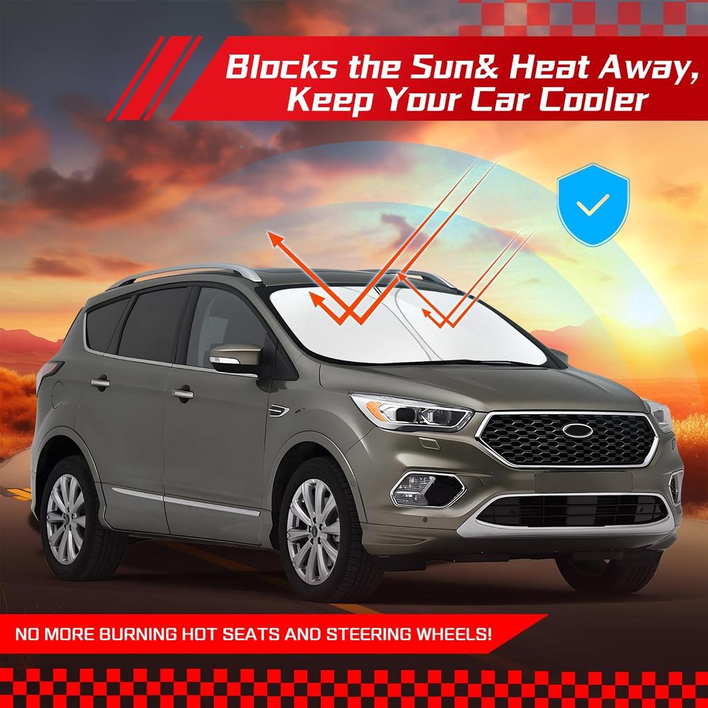 Козырек лобового стекла подходит для Ford Escape 2013-2019, индивидуальный складной козырек переднего окна, блокирует ультрафиолетовые лучи, сохраняет прохладу вашего автомобиля