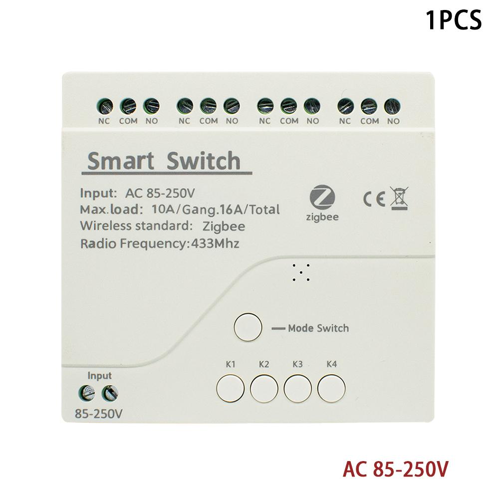 Шлюз Zigbee 3.0 12В 24В AC DC 1/2/4КН Радиочастотный Умный Переключатель WIFI Дистанционное Управление 433 10А Модуль Переключателя Реле Работает с Tuya
