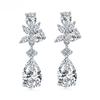 D Color 7*11mm 3.0ct Pear Cutting Full Moissanite Wedding Earrings for Women S925 Sterling Silver Drop Water Shape Stud Ear