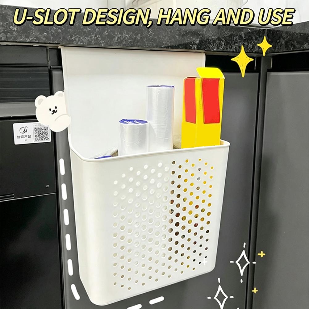 Kitchen Cabinet Door Interior Storage Shelf and Box, Hanging Hook Behind the Door, Kitchen Cabinet Door Basket Shelf Baskets