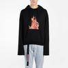 Off-White Толстовка на молнии Diag Fire Back, черная мужская верхняя одежда OMBB025S181920781088