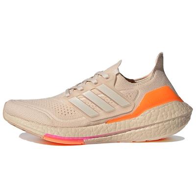 Женские кроссовки UltraBoost 21 Halo Ivory Ultra Pop кремового цвета FZ1919