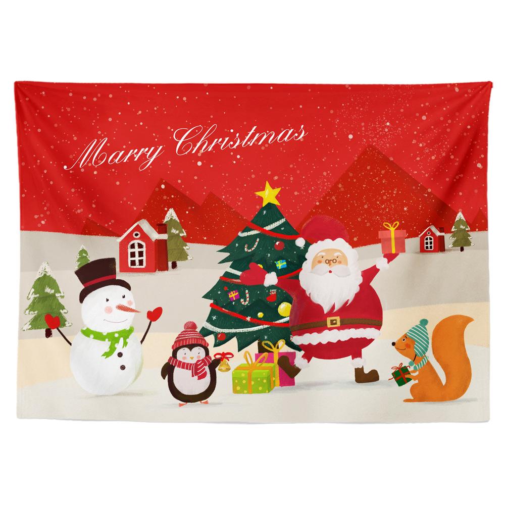 Рождественский гобелен, подвесная ткань, цифровая теплопередача, экологически чистая комната, детская комната, общежитие