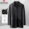 Мужская кожаная куртка в стиле business casual