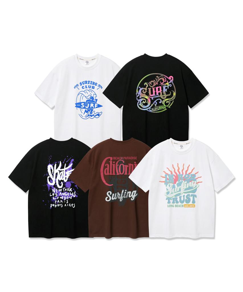 ALVINCLO Summer Oversized Printed Short Sleeve (Select 1 Of 5 Types) (Type A)