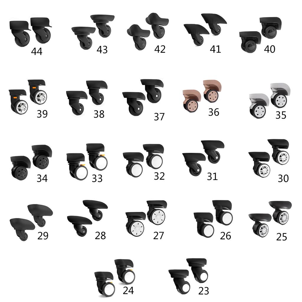 2 шт. сменные роликовые колеса для тележки, сверхпрочные роликовые колеса для багажной коробки, чемодана, поворотные на 360 градусов, бесшумные колеса