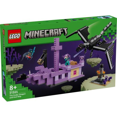 LEGO Minecraft Дракон Края и Корабль Края Игрушка Подарок Игрушка Блок День Рождения Рождество Мальчики Девочки Дети 8 лет 9 лет 10 лет Начальная школа