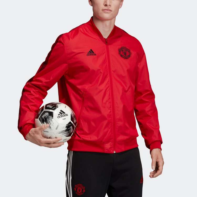 adidas Куртки Манчестер Юнайтед Мужские Красные С Воротником-стойкой Умеренные Пилот DX9077