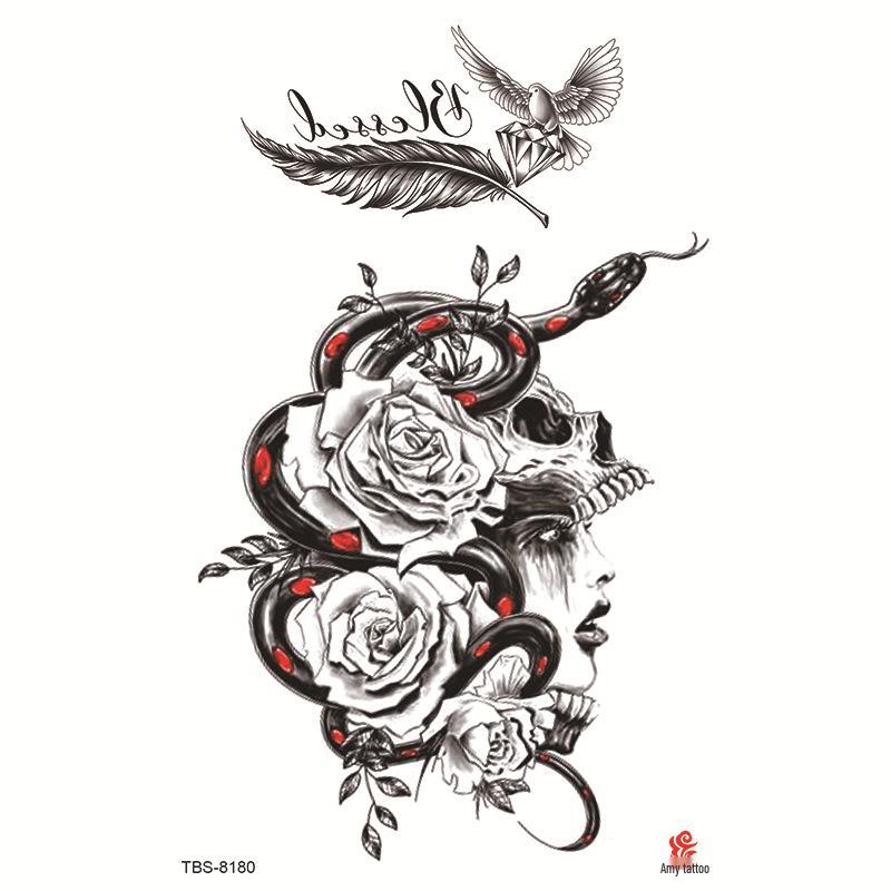 Водонепроницаемый набор тату-наклеек на всю руку с тотемными символами