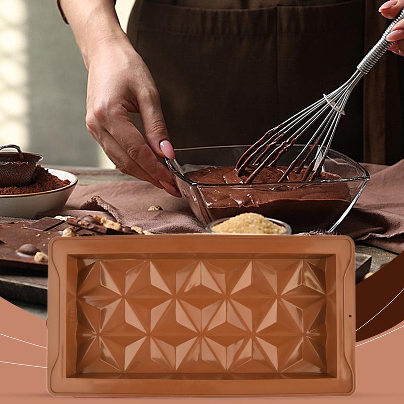 Chocolate Molds Reusable Silicone Cake Chocolate Candy Fondant Mold 1-Inch Deeper Cheesecake Pudding Butter Mould For Baking