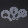 16pcs Plastic Coffee Stencils Template Molds Latte Cappuccino Decoration Tool