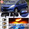 Динамический светодиодный указатель поворота Стрелка Поворотник Для Honda Fit Jazz GE INSIGHT ZE Повторитель Боковое Зеркало Крыла Мигалка 2009-2013 2014