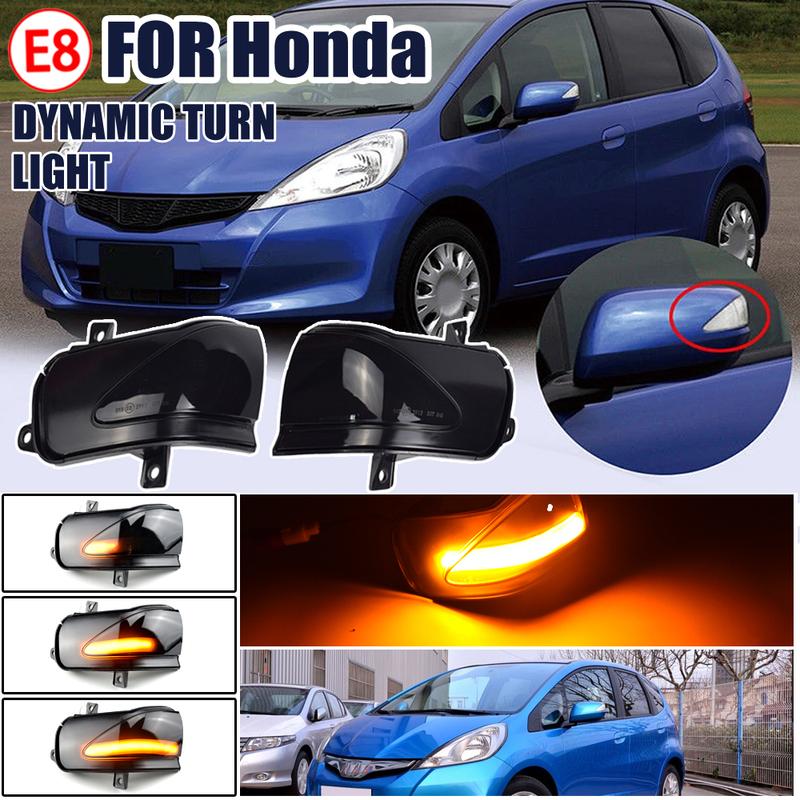Dynamic LED Turn Signal Light Arrow Blinker For Honda Fit Jazz GE INSIGHT ZE Repeater Side Wing Mirror Flasher 2009-2013 2014