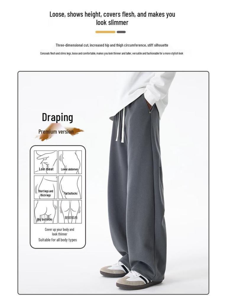 JEEP SPIRIT Men's Loose Straight Casual Sports Pants