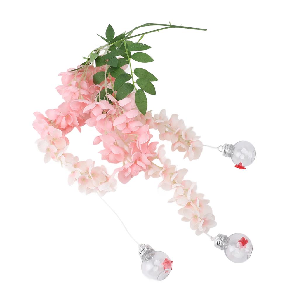 Кормушка для птиц в виде цветка глицинии, реалистичная, герметичная, пластиковая, с шелковыми цветами, кормушка для колибри для террасы