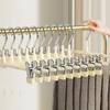 Non-slip Thick Stretchable Pants Clip Multi-functional Home Hanger Stainless Steel Non-slip Rack