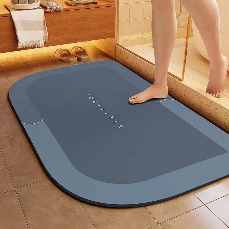 Minimalist Non-Slip Diatomaceous Earth Bath Mat - Absorbent Bathroom or Entrance Doormat