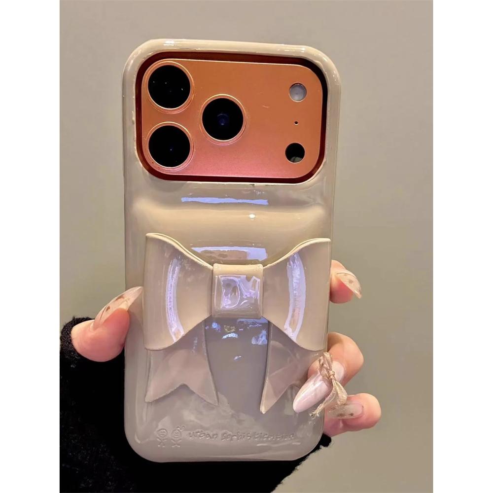 Для iPhone 17 Pro Max INS Креативный Глянцевый Мыльный Бант Чехол для Телефона Для iPhone 16 15 13 14 12 Pro Max Конфетный Цвет Ударопрочный Чехол