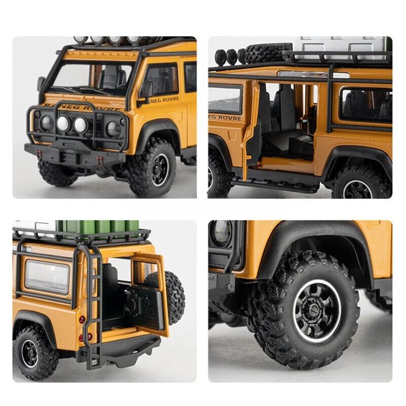 1/32 литой автомобиль для Land Rover Defender Van модель игрушечная машинка со звуком и светом