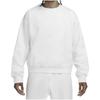 Nike Solid Color Crew Neck Drop Shoulder Straight Long Sleeve Sweatshirt Men Tops White DA0318-030