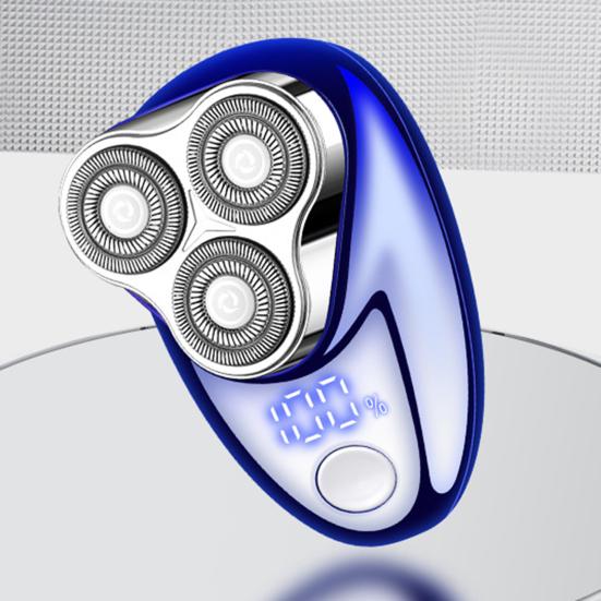 Мужская электробритва с цифровым дисплеем, USB перезаряжаемая мини-дисковая бритва для путешествий, портативный беспроводной триммер для волос, инструмент для удаления бороды, подарок парню