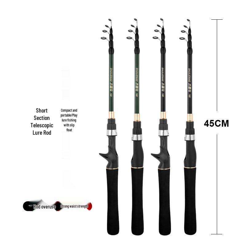 Углепластиковое ультракороткое телескопическое удилище для ловли на приманку с пистолетной рукояткой - Спиннинговое удилище для дальнего заброса