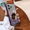 Чехол для Honor X8D с Бантом Зеркалом для Макияжа Роскошный Блестящий Градиентный Прозрачный Покрытие Блестки Тонкий для Honor X8D Задняя Крышка
