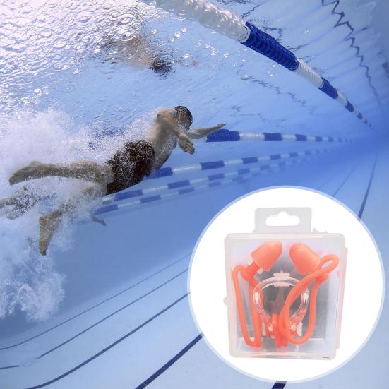 Swimming Earplug Compact Strong Toughness Comfortable Fit Swim Nose Clip Water-resistant Swimmers Earplug Swimming Earplug Diving Use